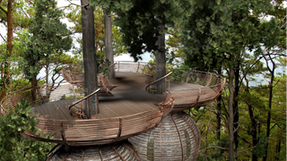 Illustration for article titled Pod-shaped treehouses for living like one of Tolkien's elves
